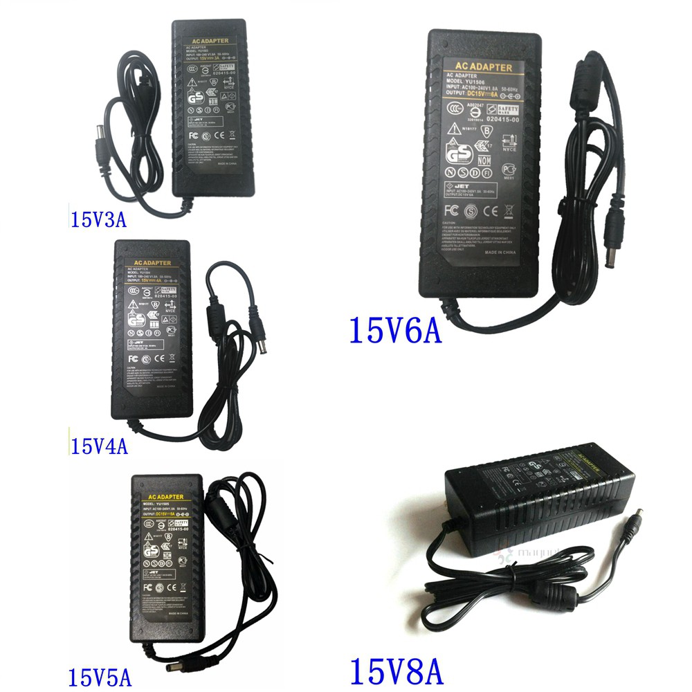 15V Switching Power Supply อะแดปเตอร์ AC DC 15V 3A 4A 5A 6A 8A 45W 60W 75W 90W 120W LED ลําโพงเสียง Power Charger