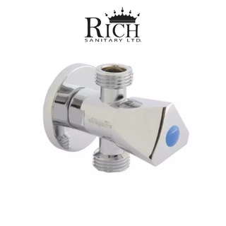 Rich Collection Stop Valve 2 way วาล์วลอยสามทาง ด้ามปัดเซรามิคสต๊อปวาลว์ PS-C222 โครเมี่ยม ทองเหลืองเเท้ วาล์วก๊อกน้ำ