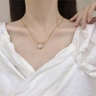 สร้อยคอมุกมินิมอล • Gold Pearl Necklace