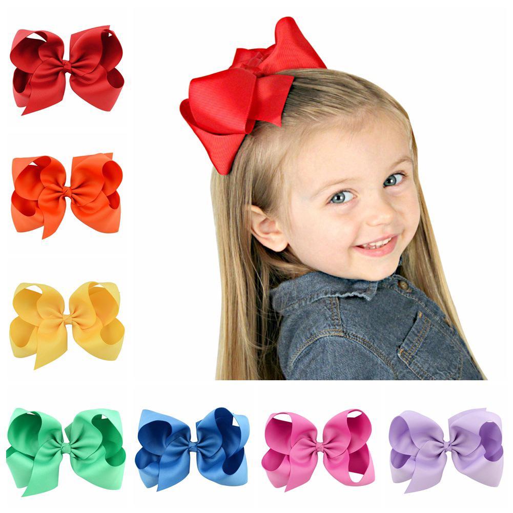 6" 30 color children headwear solid color bow hair clip 6 "30 สีเด็ก headwear สีทึบคลิปหนีบผม