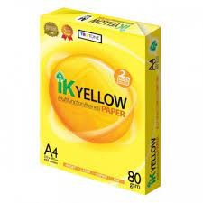 กระดาษสีเหลือง A4 80GSM