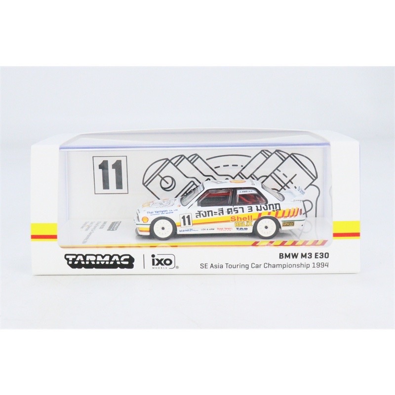 โมเดลรถยนต์ Tarmac : 1/64 BMW M3 E30 SE Asia Touring Car Championship 1994