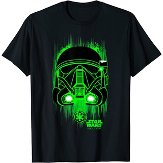 ผ้าฝ้ายคอกลมเสื้อยืด พิมพ์ลายกราฟิก Star Wars Rogue One Neon Death Trooper สําหรับผู้ชายfrom S-4XL