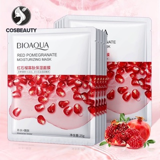 COSBEAUTY Cucumber Centella Moisturizing Mask Hydrating Green Tea กรดไฮยาลูโรนิกว่านหางจระเข้ทับทิมสีแดง Essence Mask