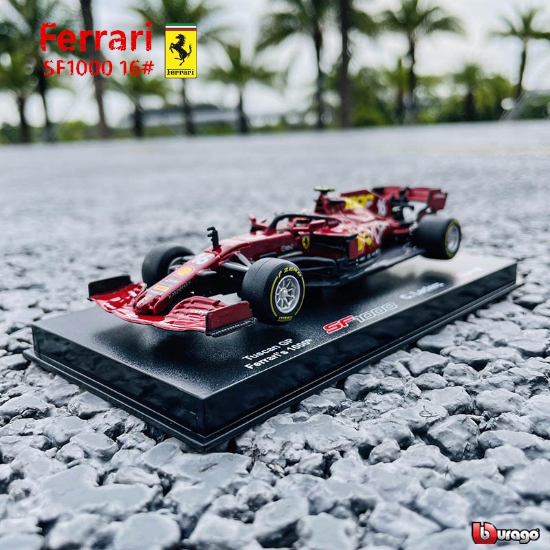 Bburago 1:43ปกแข็ง Edition 2020 Ferrari SF1000 NO.16 F1แข่งรุ่นจำลองรถรุ่นล้อแม็กรถยนต์ของเล่นชายของที่ระลึกคอลเลกชัน