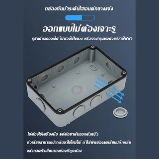 ปลั๊กไฟ ปลั๊กไฟกันน้ำ ปลั๊กพ่วงกันน้ำ 6รู/5รู 13A IP66 เหมาะสำหรับสภาพแวดล้อมที่ชื้นเช่นกลางแจ้งและห้องน้ำ กันฝน กันฝุ่น