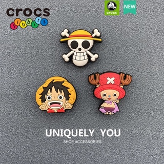 อุปกรณ์เสริม จี้การ์ตูน One Piece Crocs jibbitz แฟชั่นสําหรับตกแต่งรองเท้า