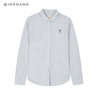 GIORDANO เสื้อเชิ้ตผู้หญิงแขนยาว Womens Shirts 05340038