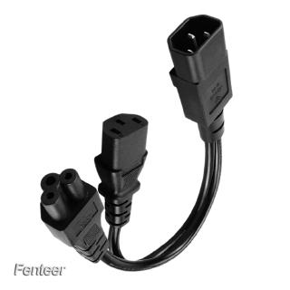 [FENTEER] IEC320-C14 TO C13+C5 Splitter Outlet AC Power Cord 1-to-2 UPS Cabinet Server