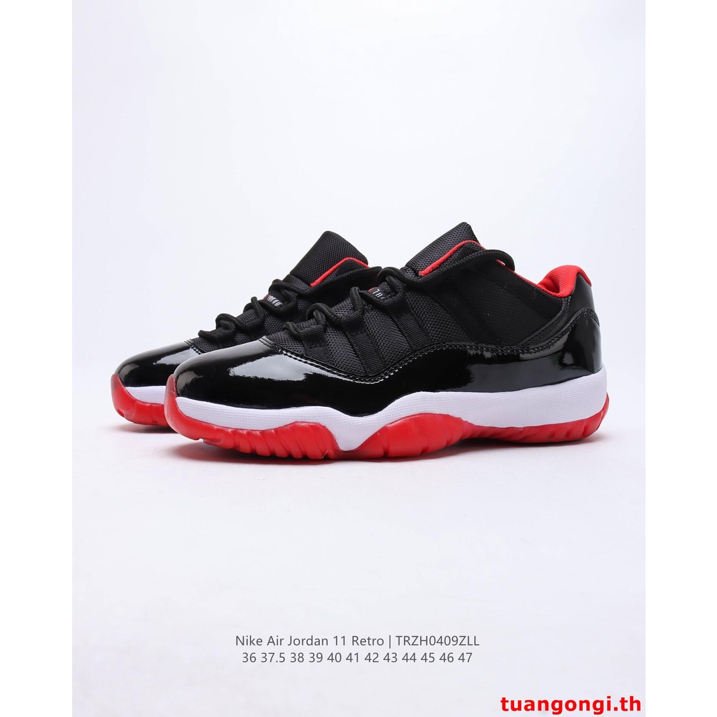 air jordan 11 black white red