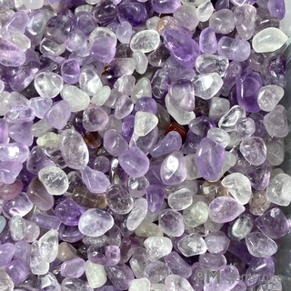 AM02 อเมทิสต์ amethyst สีม่วงอ่อน ขนาดเล็ก ขัดเงา น้ำหนัก 50-100 กรัม หินธรรมชาติ แร่ ควอตซ์ Quartz หินเกล็ด หินสี TB