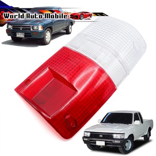 ฝาไฟท้าย ขวา เลนส์ ใส+แดง Toyota  Hilux Mighty-X Mk3 LN85 RN YN ปี 1988 - 1997