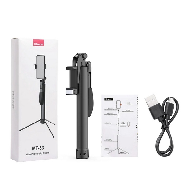 ใหม่ Ulanzi MT-53 ขาตั้งกล้องไม้เซลฟี่ 160 ซม. พร้อมรีโมทบลูทูธ กันสั่น สําหรับไลฟ์สด ถ่ายทอดสด