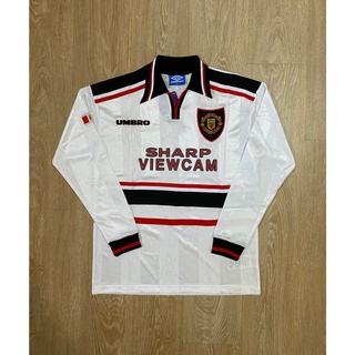 เสื้อย้อนยุค ทีมแมนยู เยือน (ขาว) 97-99 แขนยาว