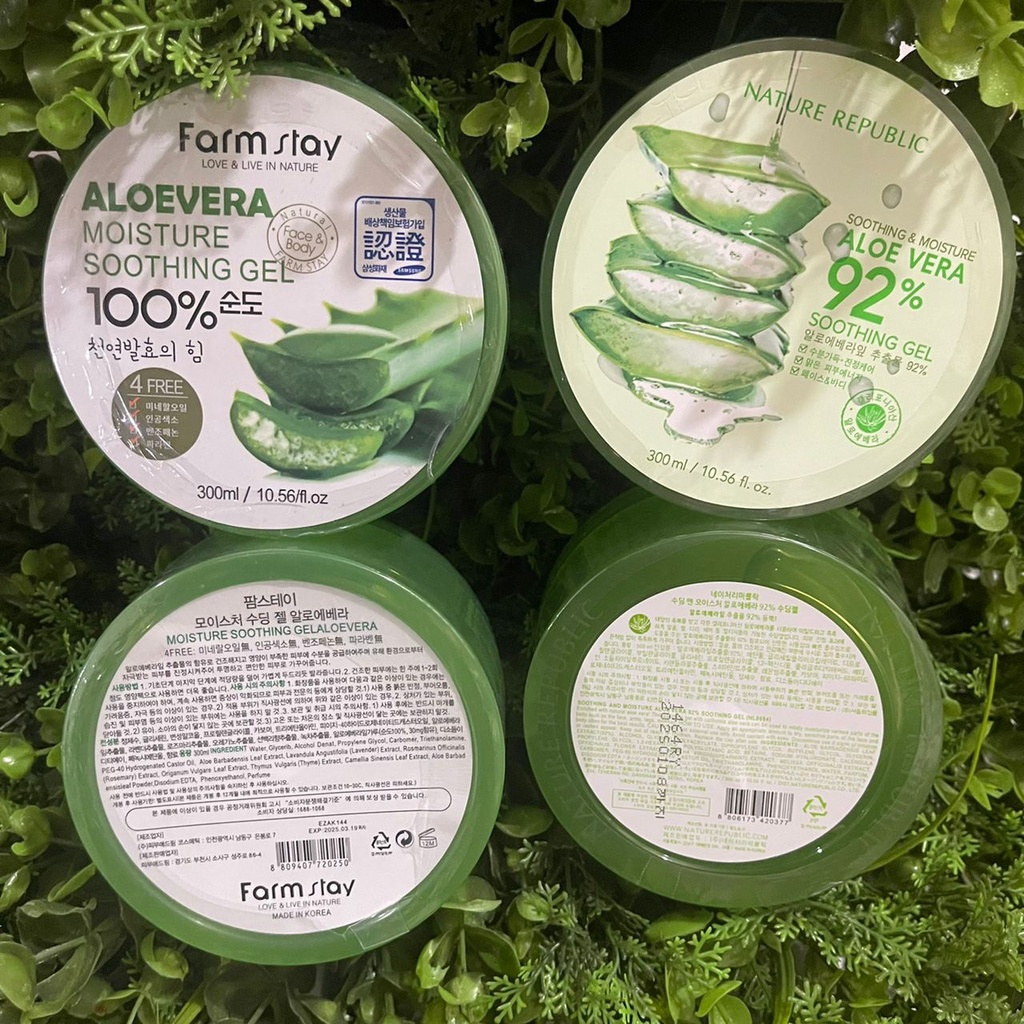 ALOVERA / ALOE VERA SOOTHING GEL 100% / 92% FARMSTAY / NATURAL REPUBLIC