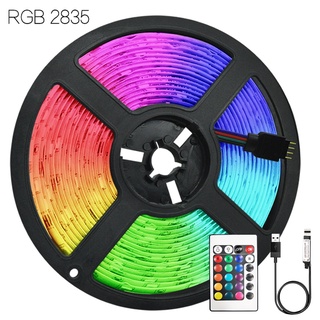 แถบไฟ RGB LED 2835 DC5V แบบยืดหยุ่น สําหรับ TV เดสก์ท็อป คอมพิวเตอร์ ไดโอด