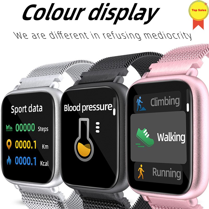 Smart Watch Bracelet Heart Rate Monitor Pedometer alloy case Fitness