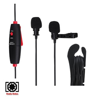 LENSGO LYM-DM1 Double 2 in 1 Mini Lavalier Microphone For Camera/Smartphone ไมค์หนีบปกเสื้อ