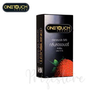 ถุงยางอนามัย วันทัช กลิ่น สตรอเบอรี่ (12ชิ้น/กล่อง) ถุงยาง Onetouch strawberry