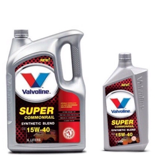 น้ำมันเครื่อง ดีเซล Super commonrail 15W-40 Valvoline 6 แถม 1 ลิตร