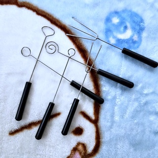 เครื่องมือตกแต่ง ตัก ช็อคโกแลต Candy Dipping Tools Chocolate Dipping Fork Spoons Chocolate Decorating Tool Set 6 ชิ้น