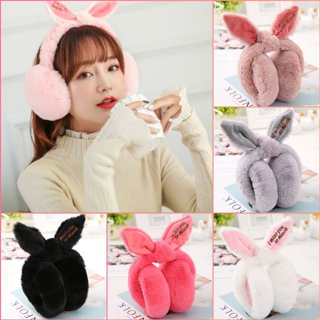 พร้อมส่ง ที่ปิดหูกันหนาว ที่ปิดหูกระต่าย. แบบพับได้
