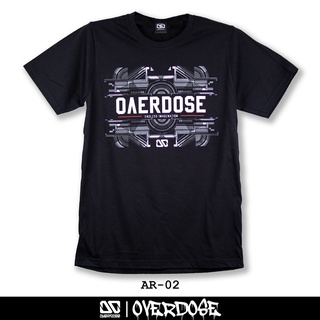 Overdose T-shirt เสื้อยืดคอกลม สีดำ รหัส AR-02(โอเวอโดส)