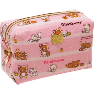 กระเป๋าอเนกประสงค์ Rilakkuma Neko Pouch สีชมพู ขนาด 10 x 15.5 x 6.5 ซม.