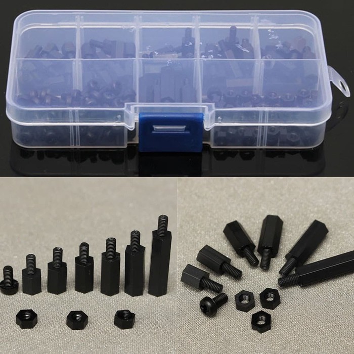 ไนลอน spacer ไนลอน spacer m3 3 มม.180 ชิ้น 180 ชิ้นชุดขาตั้ง bolt spacer