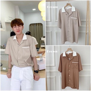 เสื้อเชิ้ตแขนสั้น สไตล์ Minimal (รหัส : KN23)