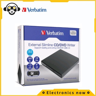 เครื่องบันทึก DVD/cd แบบพกพาบางเฉียบ Slimline Slim (usb 2.0) Verbatim Slimline Slim Portable DVD/CD writer (USB 2.0)