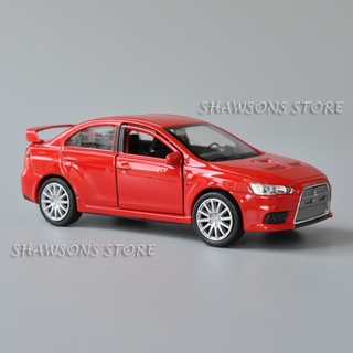 Welly โมเดลรถยนต์ โลหะ สเกล 1:36 Mitsubishi Lancer Evolution X ของเล่นสําหรับเด็ก