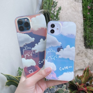 ✿เคส หมีก้อนเมฆ Hologram✿[🇹🇭พร้อมส่งในไทย]เคสiPhone caseiphone เคสโฮโลแกรม เคสกันกระแทก มีรุ่น iphone7P-12PROMAX