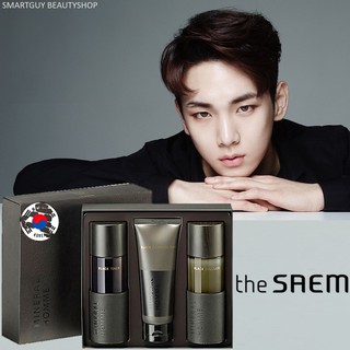 THE SAEM Mineral Homme Black Set (Toner+Emulsion+Cleaning Foam) 360ml ชุดผลิตภัณฑ์ดูแลผิวหน้าผู้ชายจากเกาหลีหล่อครบสูตร