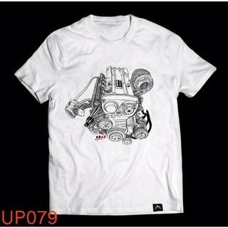 เสื้อยืดลายวาด เครื่องยนต์(up079)