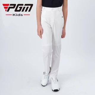 [11GOLF] กางเกงกอล์ฟขายาว เด็ก PGM - KUZ109 มี สีกรม ขาว เทา