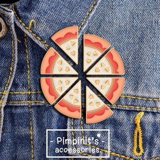 🇹🇭 พร้อมส่ง :🍕 เข็มกลัดเซ็ทพิซซ่า | Pizza Enamel Brooch Pin Set.