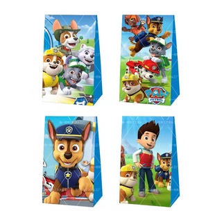 ถุงกระดาษคราฟท์ ลายการ์ตูน Paw Patrol เหมาะกับของขวัญวันเกิด สําหรับเด็ก จํานวน 12 ชิ้น