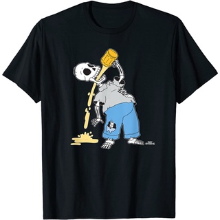 เสื้อผ้าผชเสื้อยืด พิมพ์ลายโครงกระดูก เบียร์ ทรีเฮาส์ สยองขวัญ The Simpsons HomerS-5XL