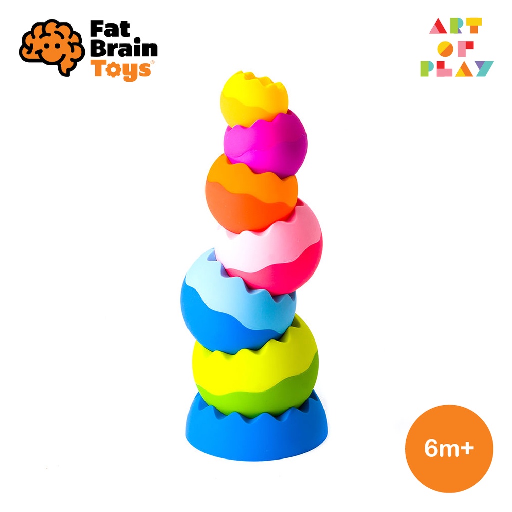 ของเล่นเสริมพัฒนาการสำหรับอายุ 6 เดือนขึ้นไป - Tobbles Neo - ของเล่น Stacking toy จาก Fat Brain Toys