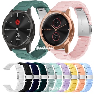 สายนาฬิกาข้อมือพลาสติกเรซิ่น สีพื้น สําหรับ Garmin Vivomove Luxe Style