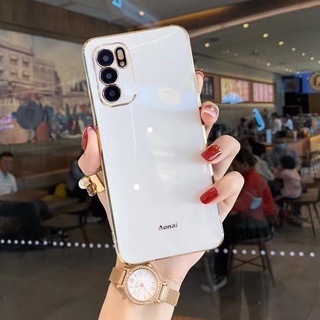 เคสโทรศัพท์มือถือนิ่ม สีทอง หรูหรา สําหรับ realme 5i 5 6i realme c35 realme c3 realme 5 pro realme 6 pro realme c17 7i realme 7 5g realme 7 pro