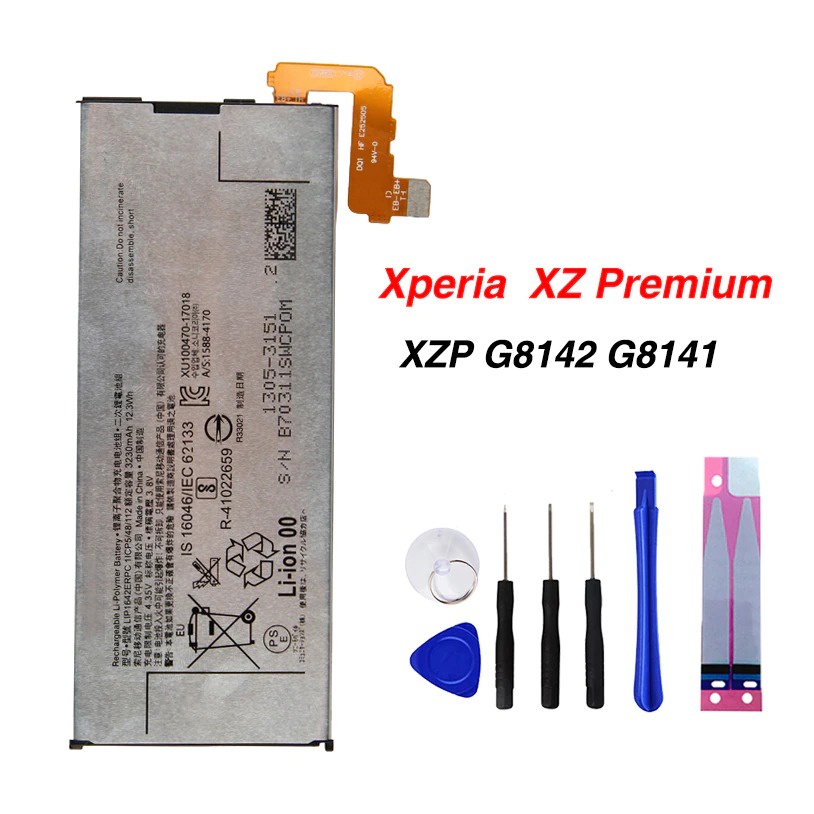 แบตเตอรี่ แท้ Sony Xperia XZ Premium G8142 XZP G8142 G8141 LIP1642ERPC 3230mAh พร้อมชุดถอด+แผ่นกาว