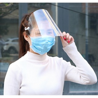 Face Shield หน้ากากแบบเต็มหน้า แบบหนา หน้ากากคลุมหน้า หน้ากากใส (สินค้าพร้อมส่งจากไทย)