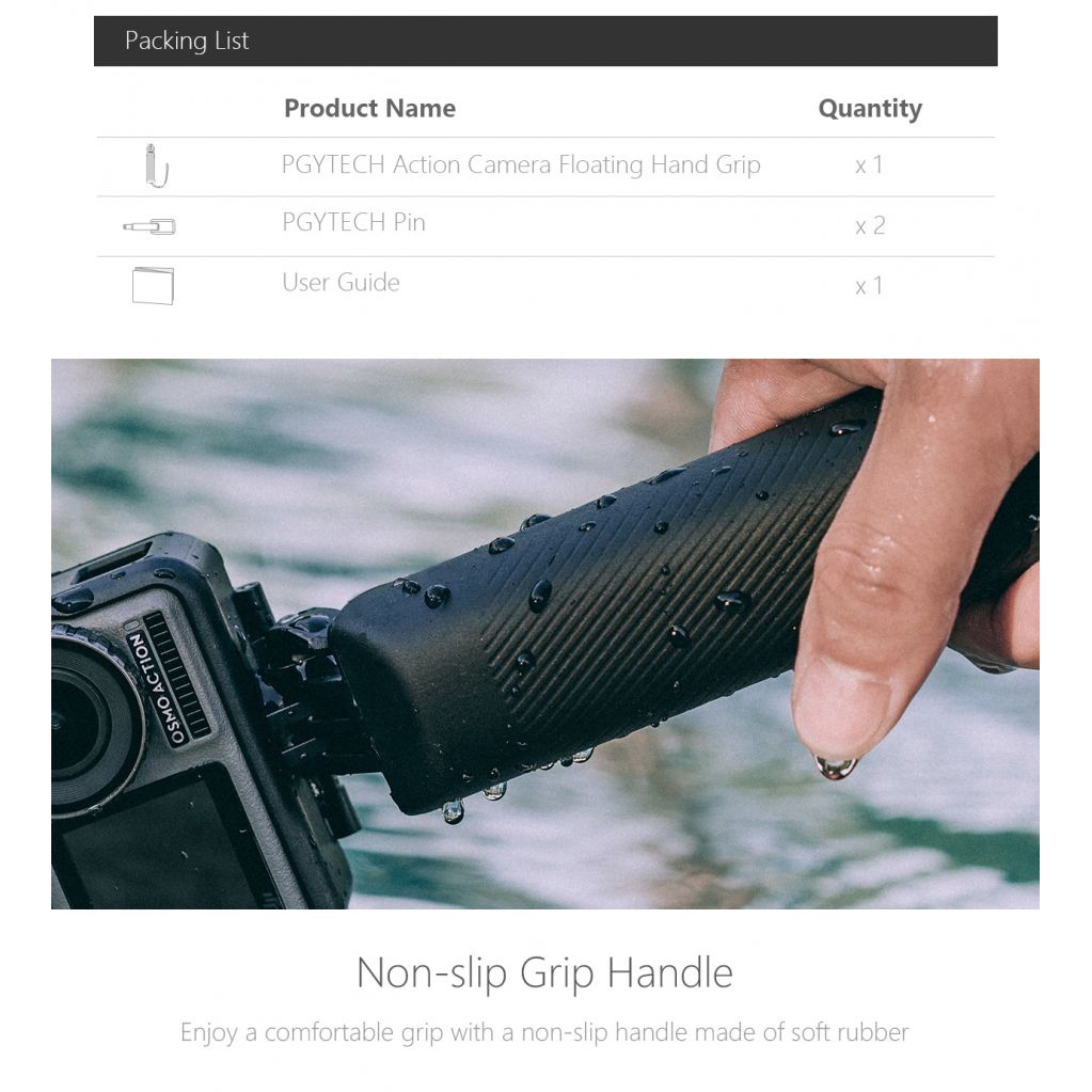 PGYTECH For DJI OSMO ACTION OSMO Pocket Camera Underwater Floating Hand