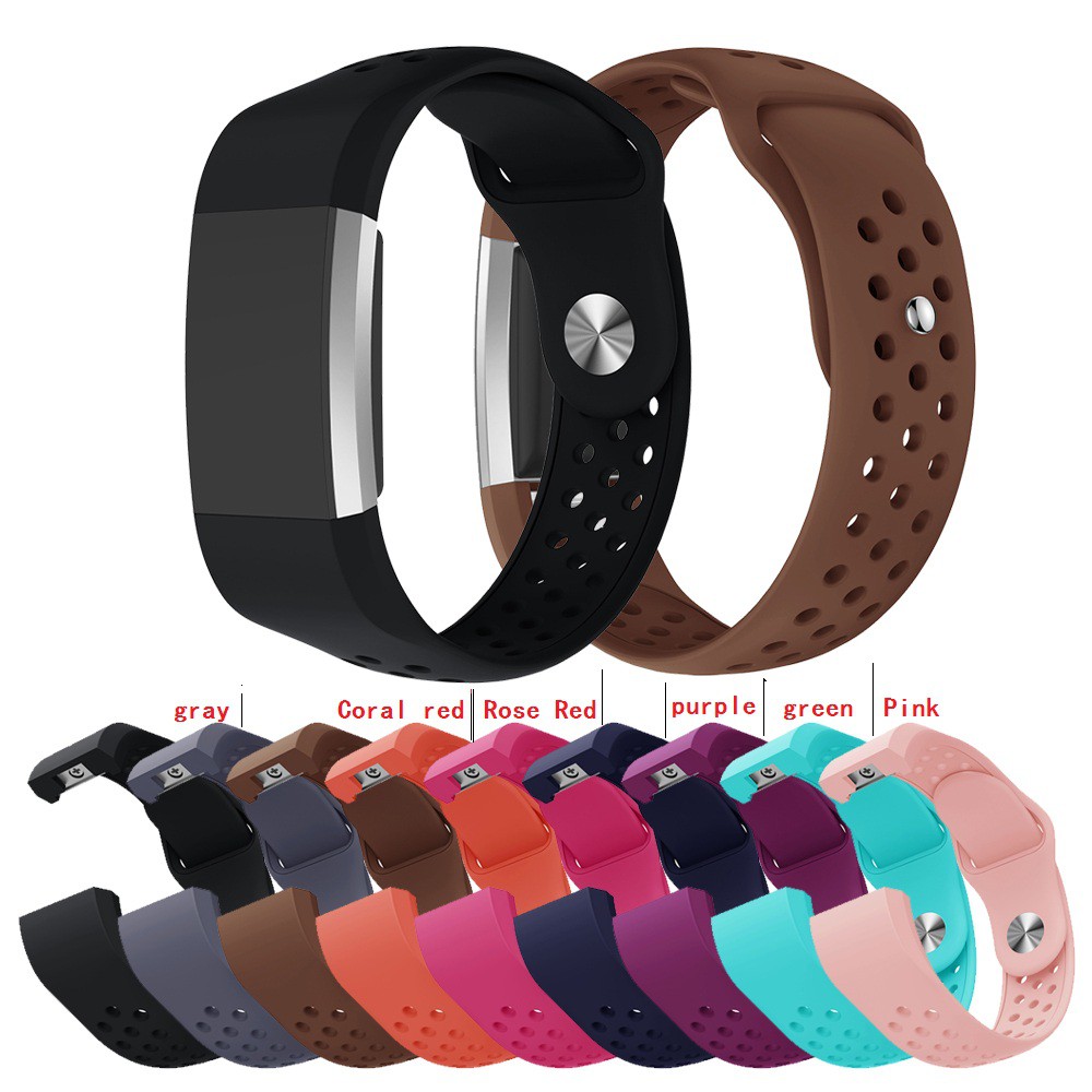 สายนาฬิกาข้อมือซิลิโคนสำหรับ Fitbit Charge 2 Watch