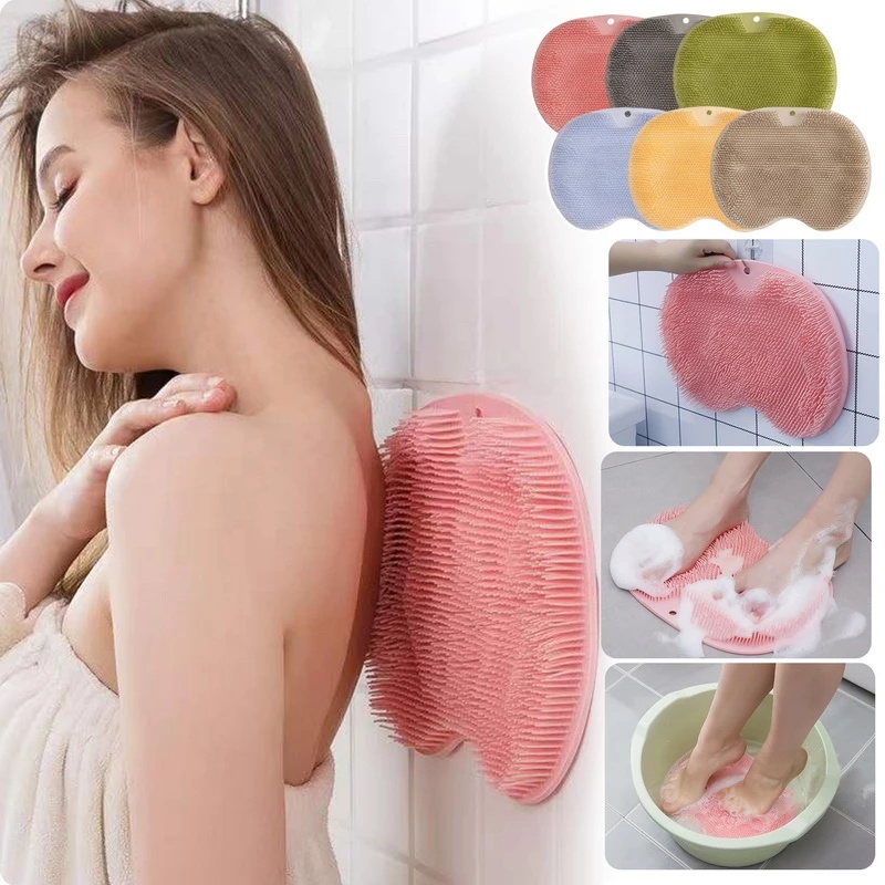 แปรงทําความสะอาด Rub Back Sucker แปรงเครื่องมือห้องน้ําแผ่นนวดเท้าอาบน้ํานวดลื่น Bath Pad เท้าล้าง