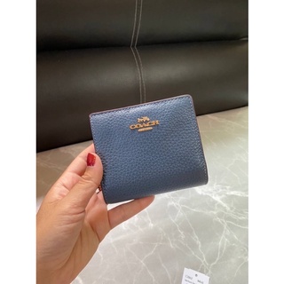 Coach Snap wallet สี Dark Denim สวย น่ารัก