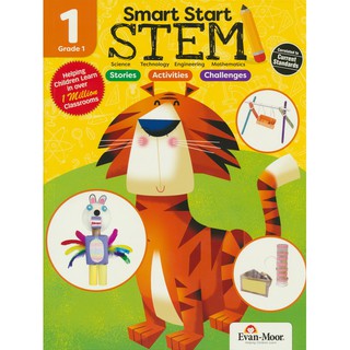 แบบฝึกหัดภาษาอังกฤษ ระดับอนุบาล Evan-Moor Smart Start STEM Grade 1 มีเฉลย