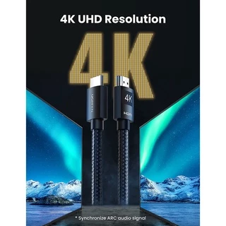 UGREEN รุ่น HD119 4K HDMI Cable, HDMI 2.0 Cable, 2021 New Version, High Speed HDMI Cable, 4K 60Hz 18Gbps HDR 3D Full HD